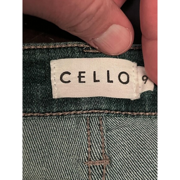 Cello Jeans Womens 9 Blue Dark Wash Skinny Distressed Raw Hem Ripped AM18988DKD - Picture 7 of 8